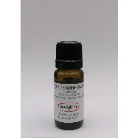 BAMER OLEJEK ETERYCZNY LEMONGRASOWY Z TRAWY CYTRYNOWEJ 100% NATURALNY